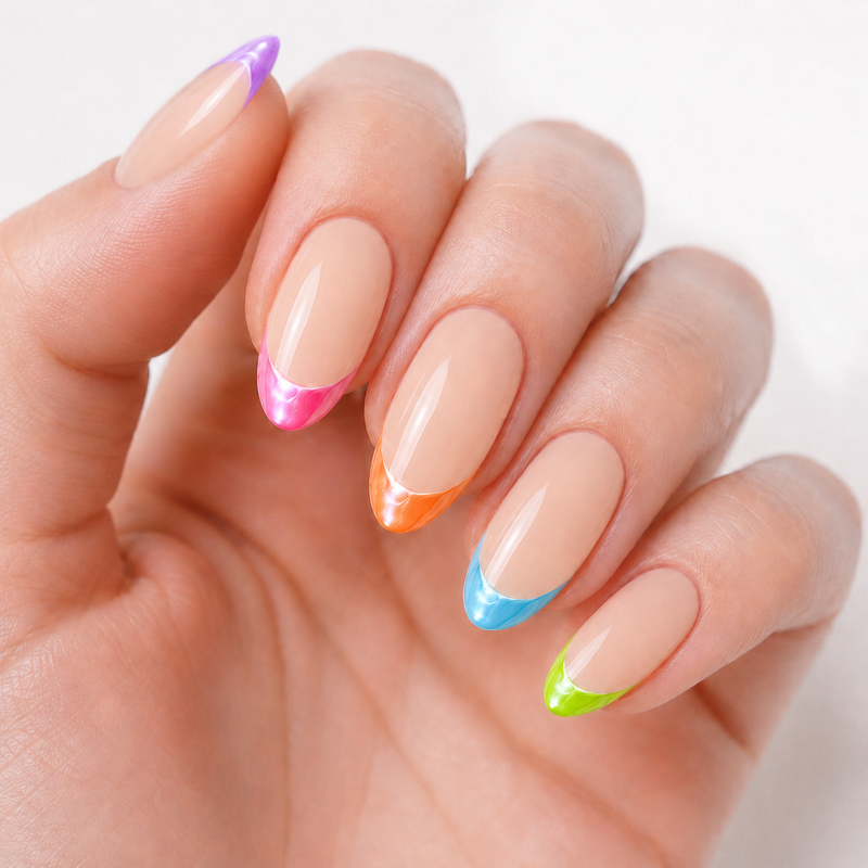 Multi Glitter Cat Eye Almond 150pcs Soft Gel